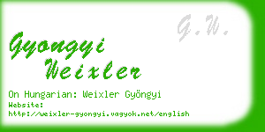gyongyi weixler business card
