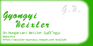 gyongyi weixler business card